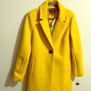 Sam Edelman bright yellow pea coat, never worn.